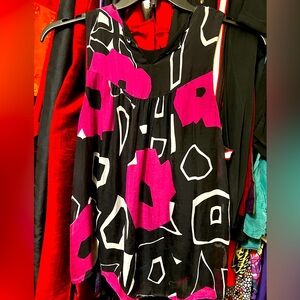 Theory 100% silk petite two layer tank top blouse